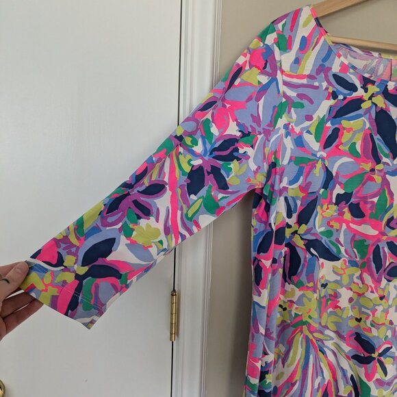 Lily Pulitzer Marlowe Havin a Blast 3/4 Sleeve Dress Size XL - Picture 3 of 9